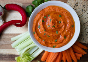 Spicy Roasted Red Pepper Hummus