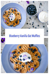 Blueberry Vanilla Oat Waffles