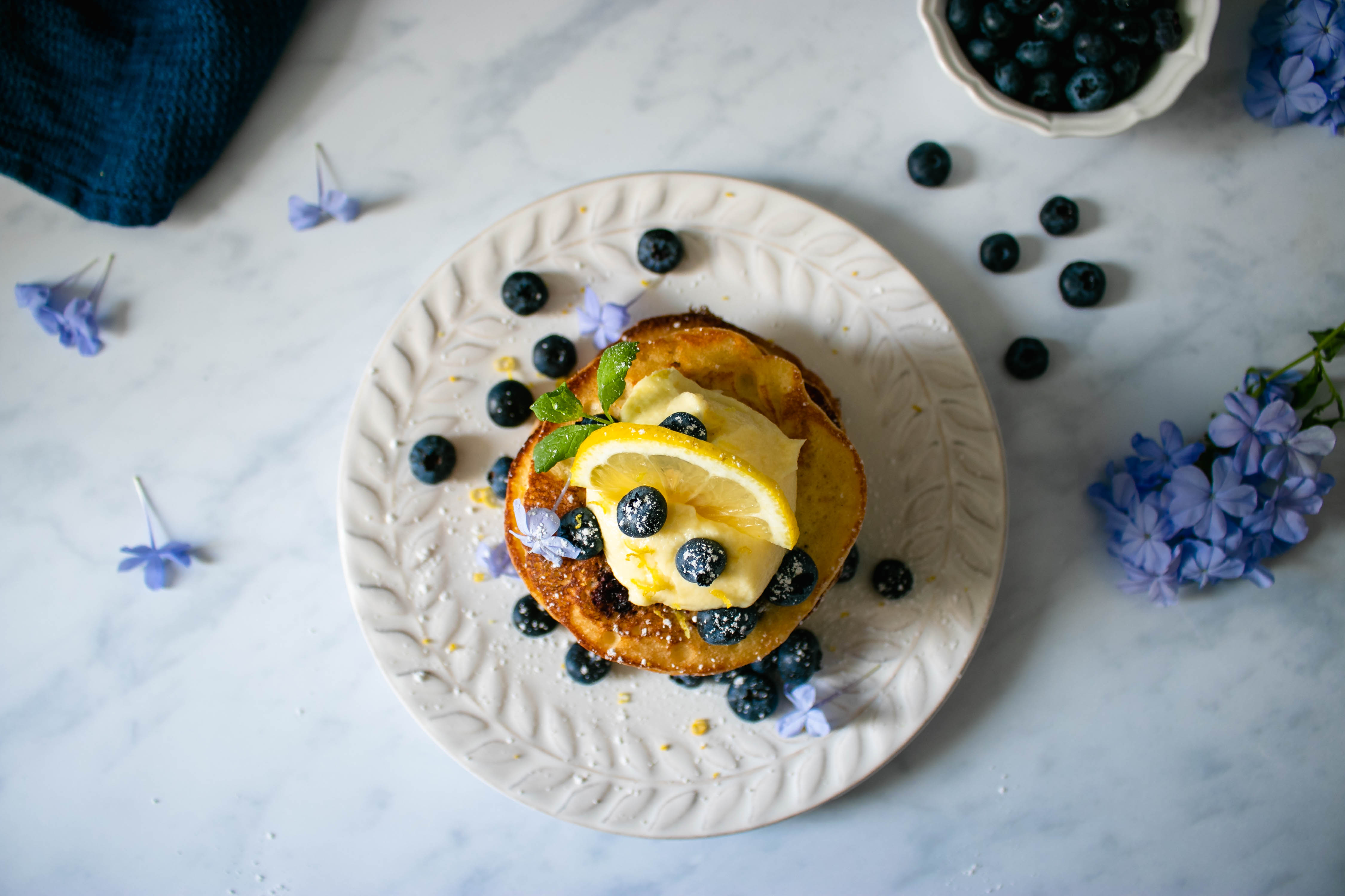 Blueberry Lemon Ricotta Pancakes