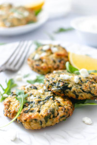 Baked Greek Zucchini and Quinoa Fritters