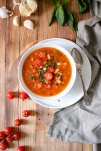 Fresh Tomato Bean Soup