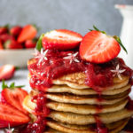 Vegan Strawberry Lemon Pancakes