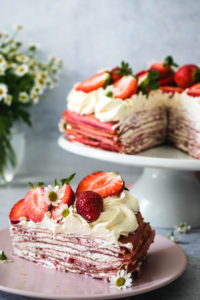 Strawberry Lemon Pancake Cake