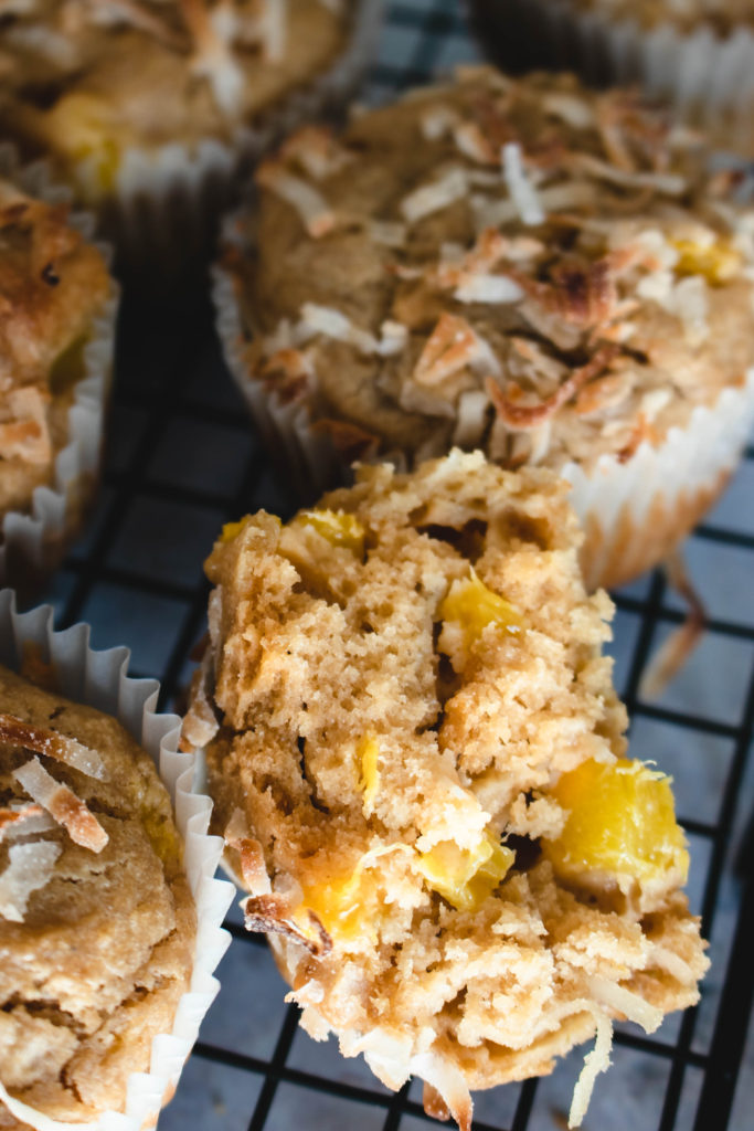 Mango, Coconut and Oat Muffins