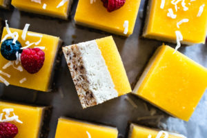 Mango cheesecake bites (vegan and gluten-free)