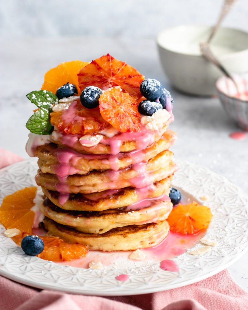 Blood Orange Vegan Pancakes