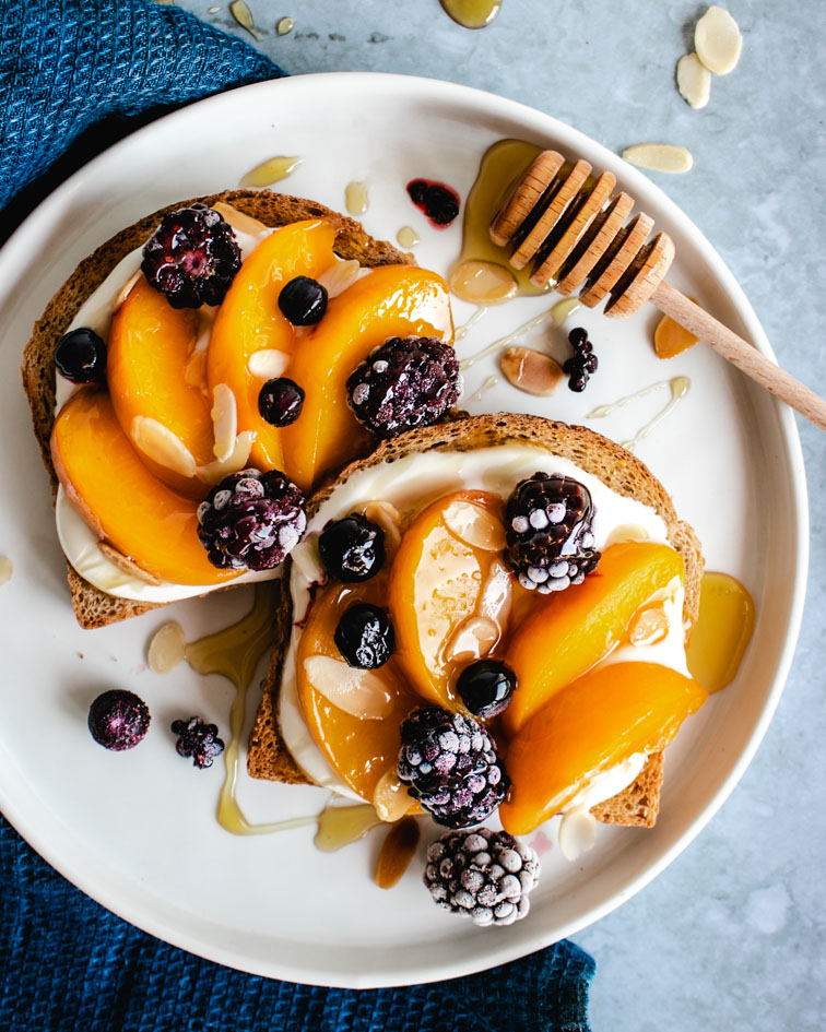 Honey Roasted Peach Toast