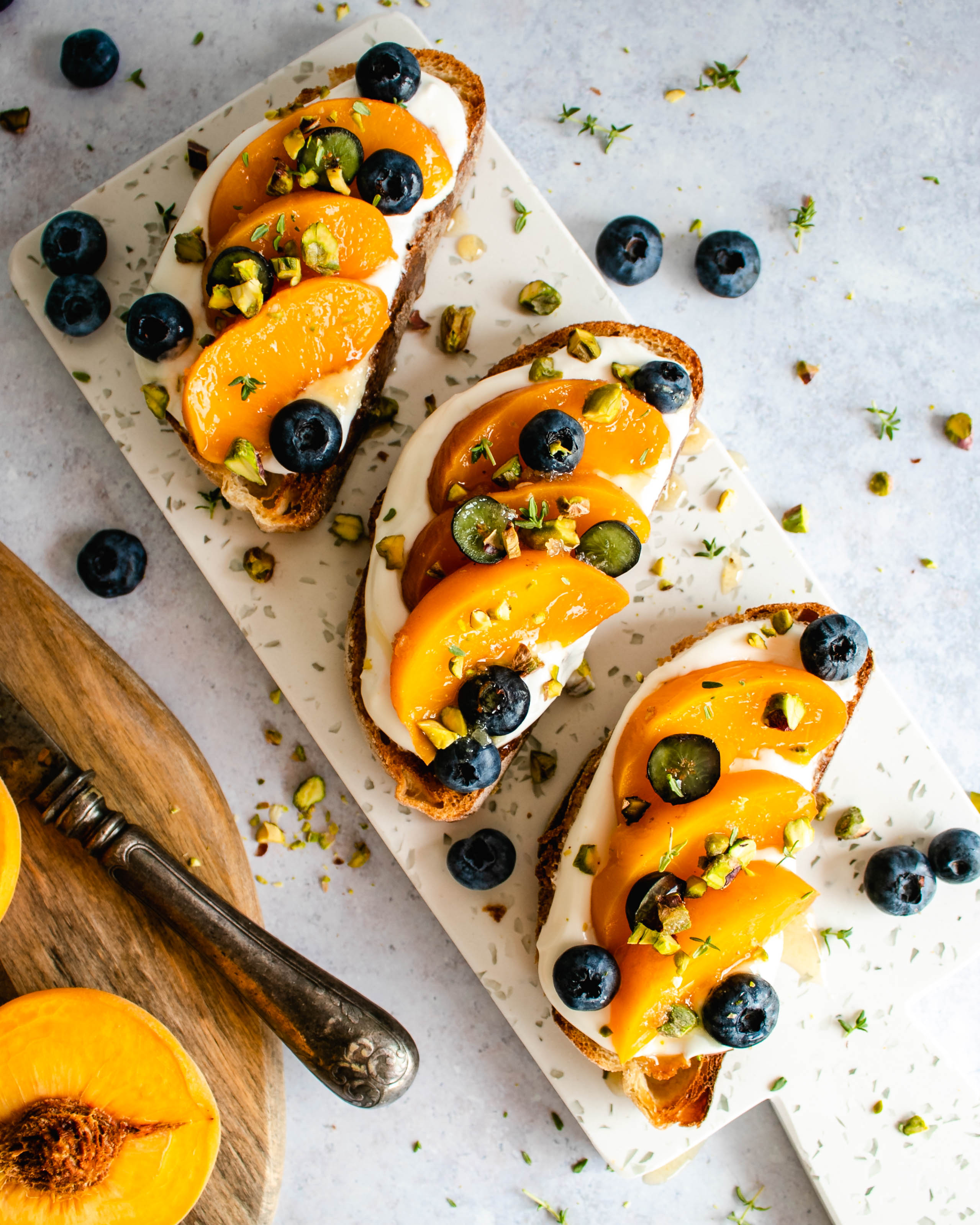 Honey Roasted Peach Toast