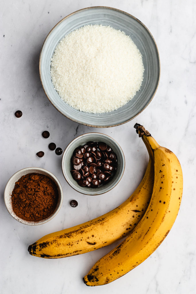 ingredients needed to make these Banana coconut cookies