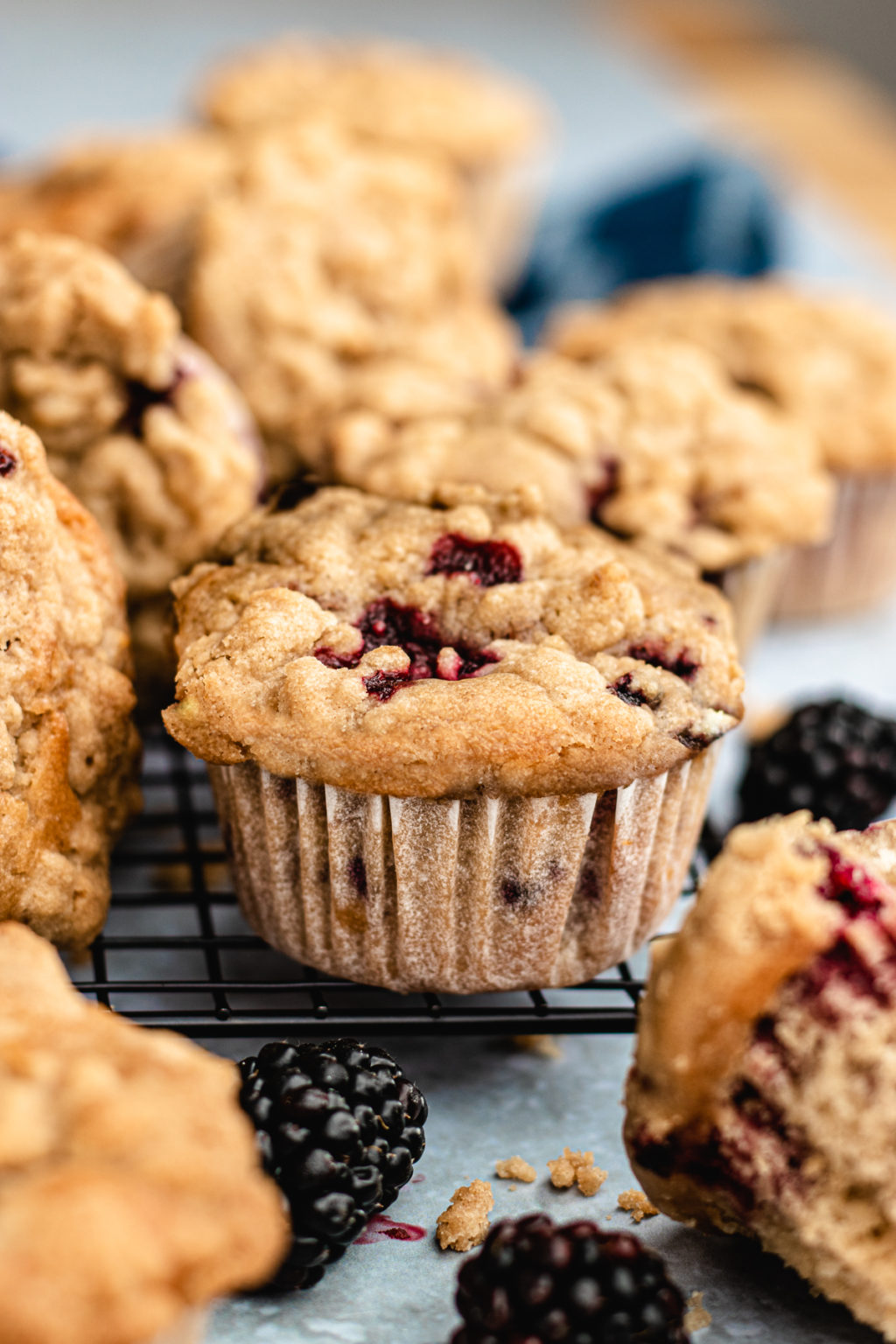 Blackberry Muffins (Vegan) - The Delicious plate