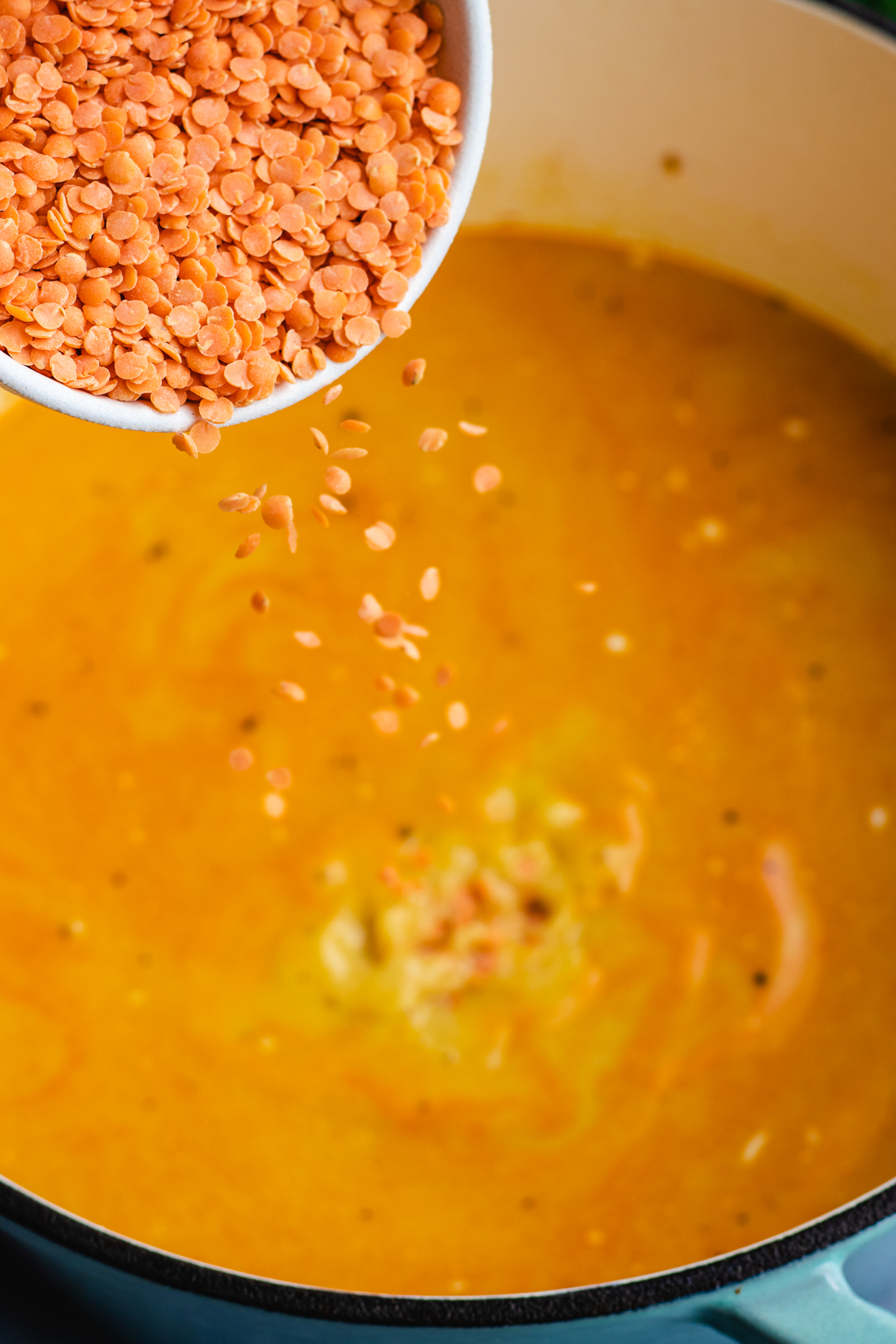 Spiced carrot and lentil soup - The Delicious plate