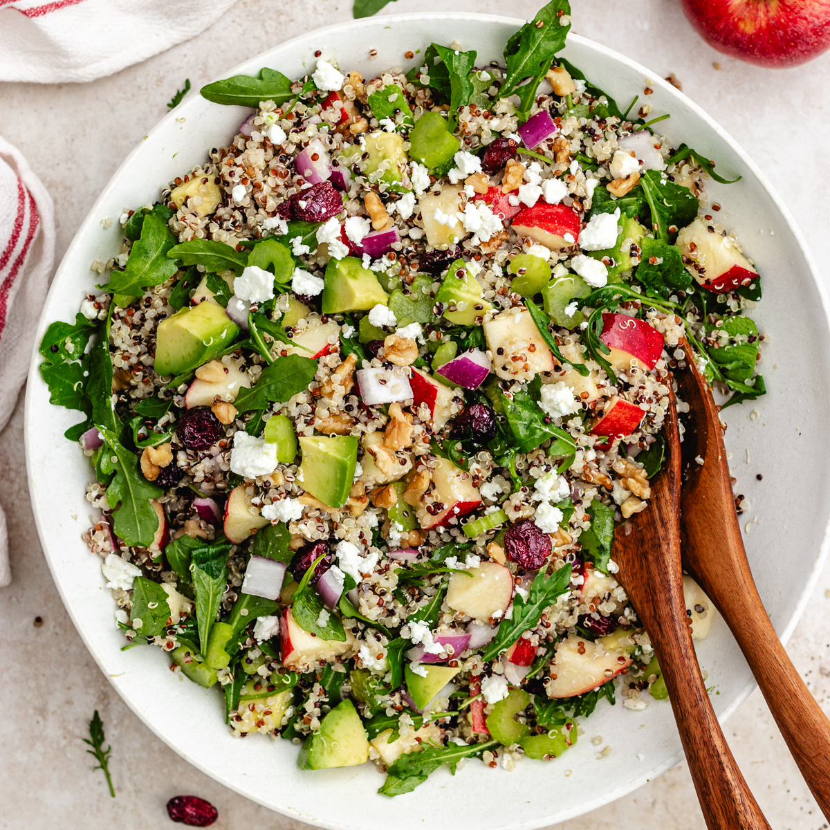 Quinoa Salad With Apple And Cranberries The Delicious Plate